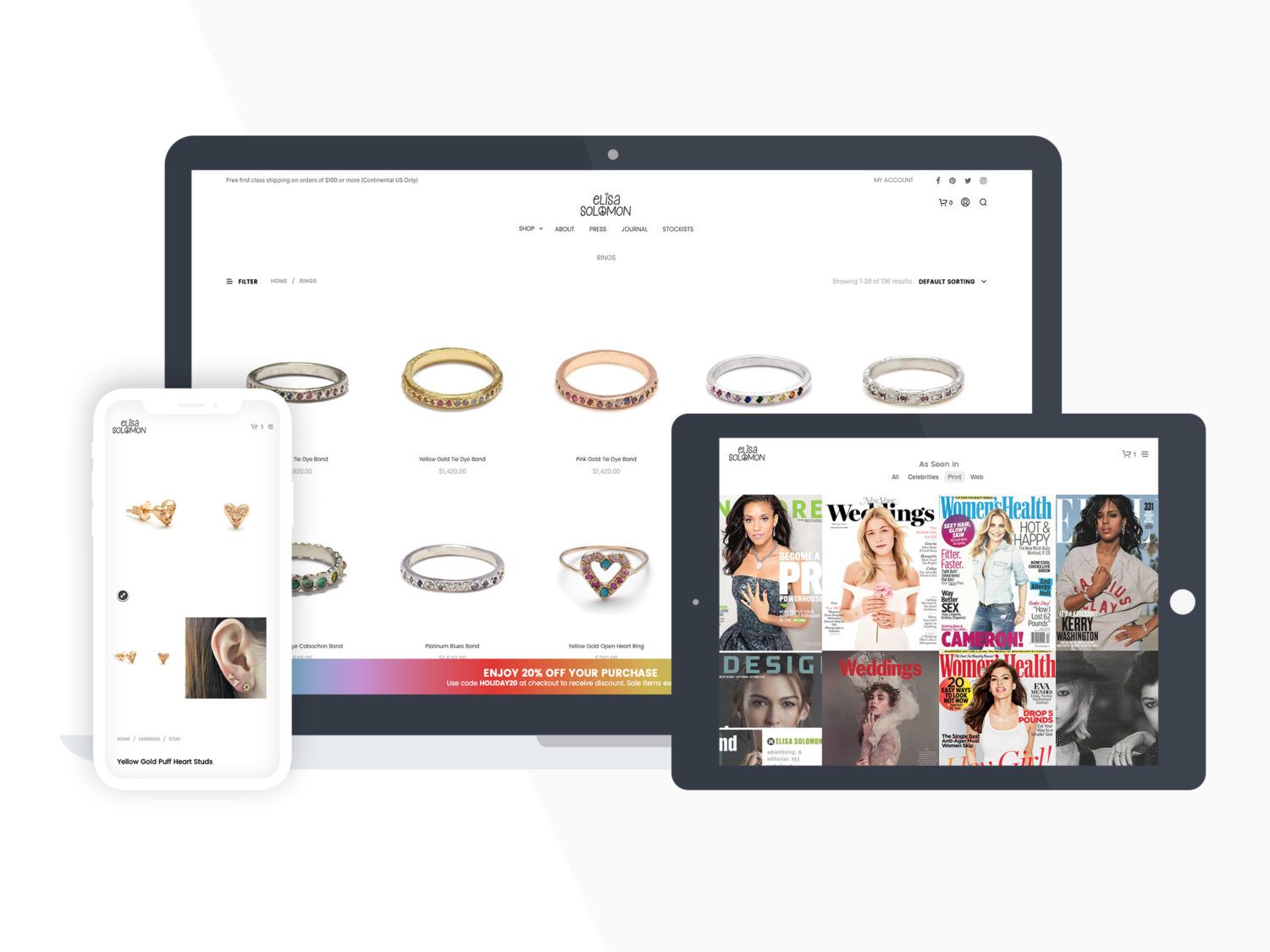 Designer Jewelry eCommerce Design WooCommerce