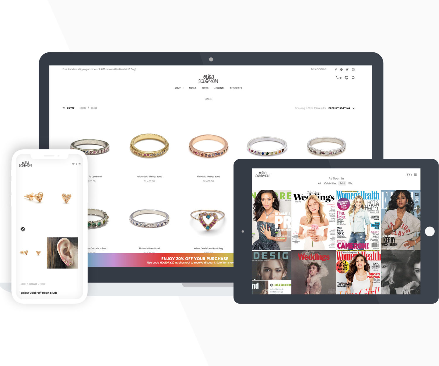Designer Jewelry eCommerce Design WooCommerce