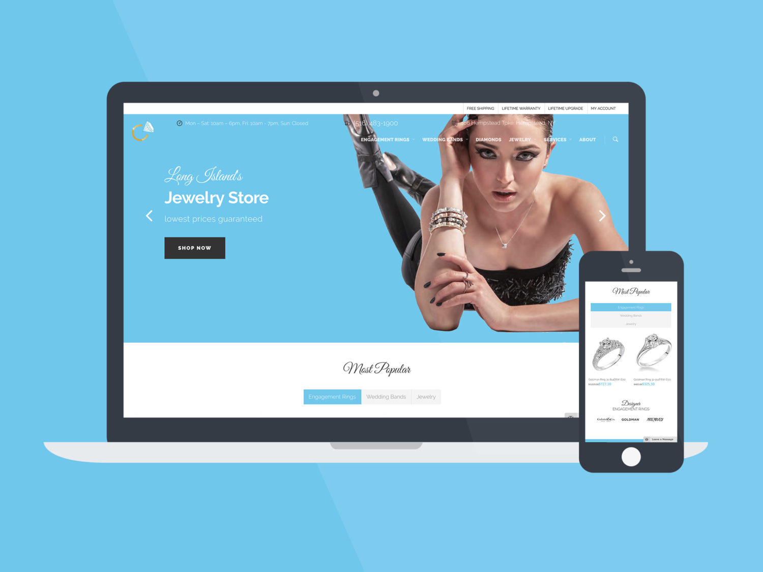 Jewelry Store eCommerce Website Design Long Island NY