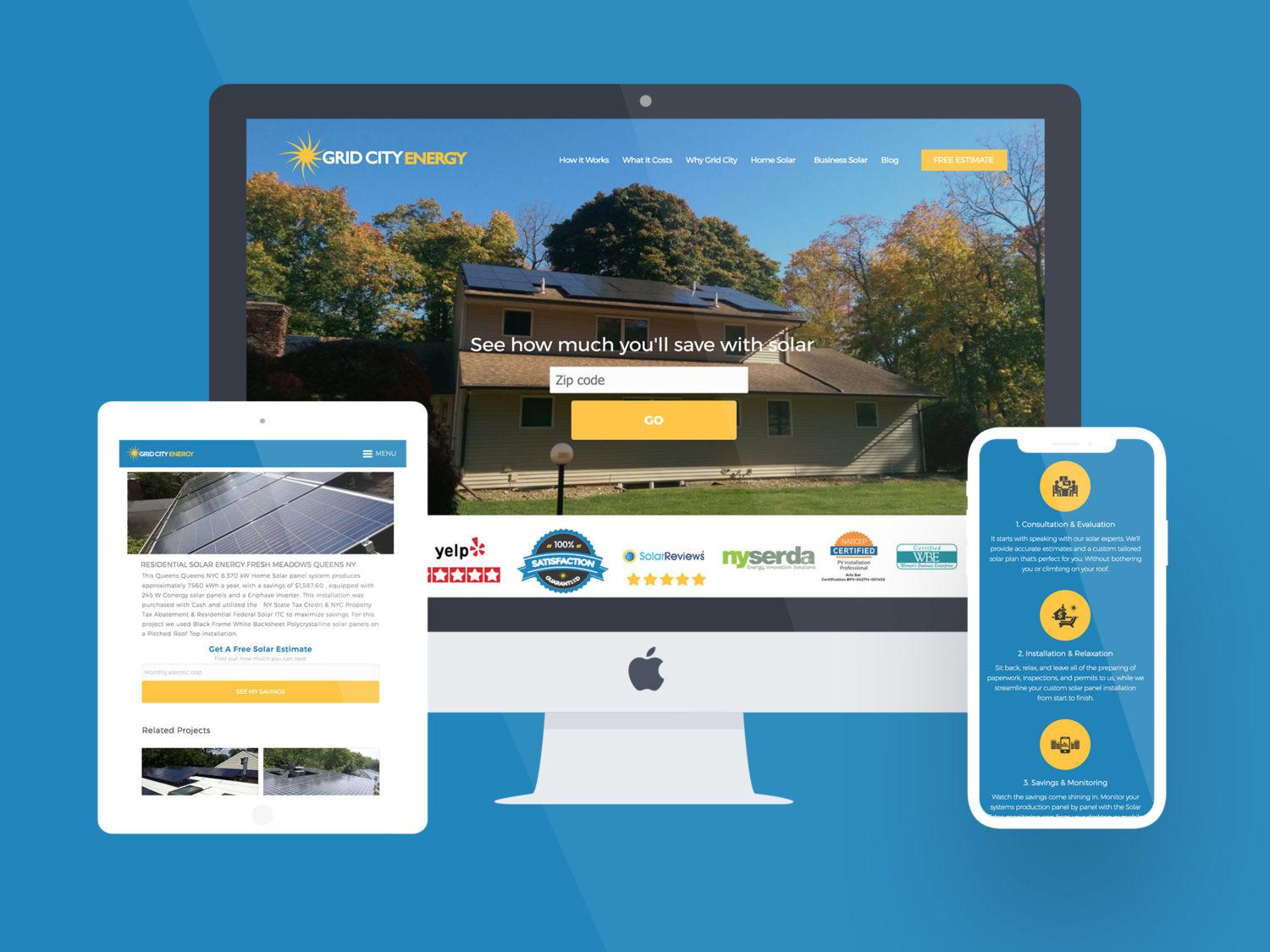 Solar Company Website Design Long Island