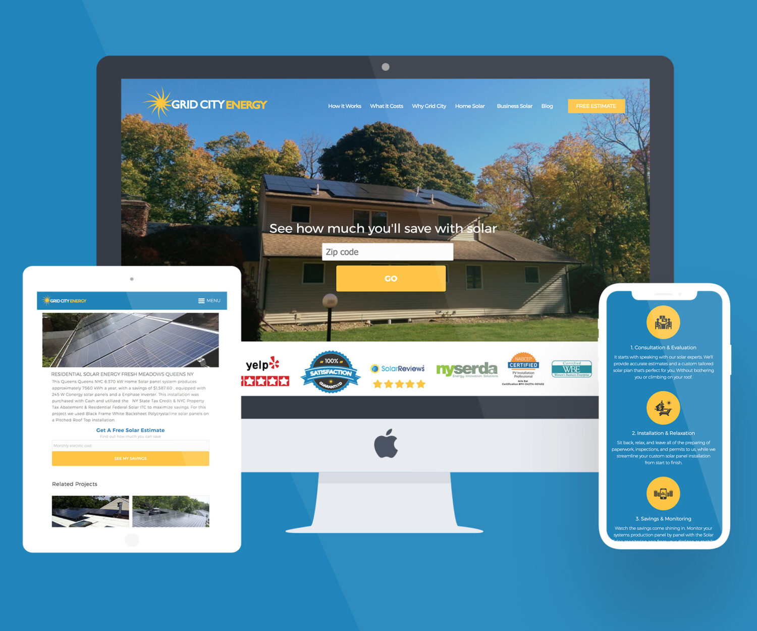 Solar Company Website Design Long Island